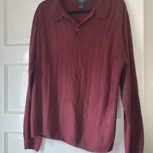 Dockers Burgundy Knit Top